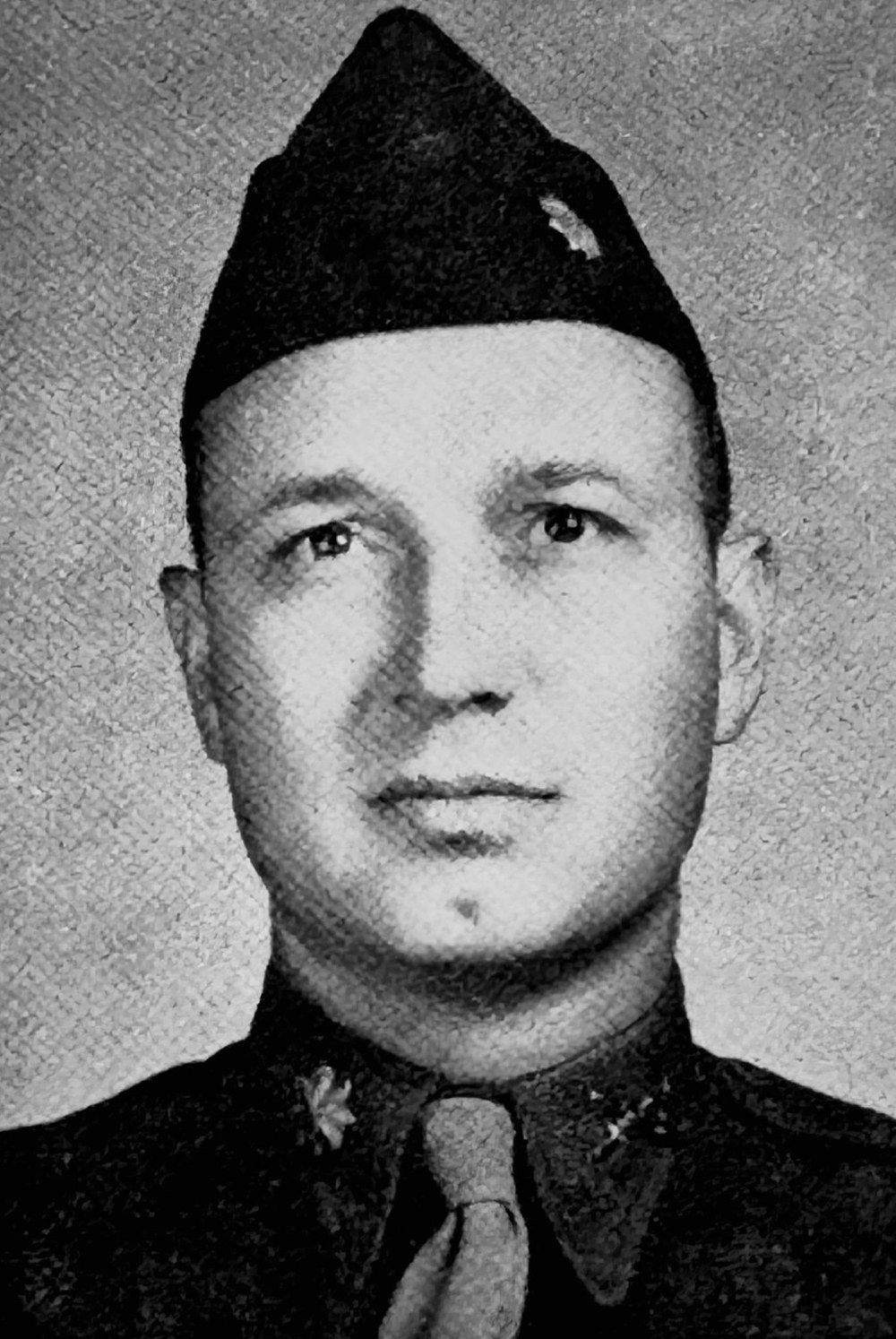 Lieutenant Colonel Edwin Rusteberg, commanding officer of the 1st Battalion, 242nd Infantry Regiment, 42nd Rainbow Division, who held the line at Hatten in January 1945